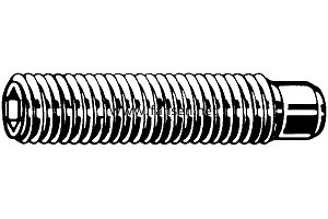 DIN915 Hexagon Socket  Set Screws  With Dog Point 柱端內(nèi)六角緊定