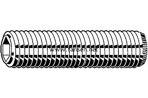 DIN916K Hexagon Socket Knurled Set Screws  With Cup Point 凹端內六角滾花緊定